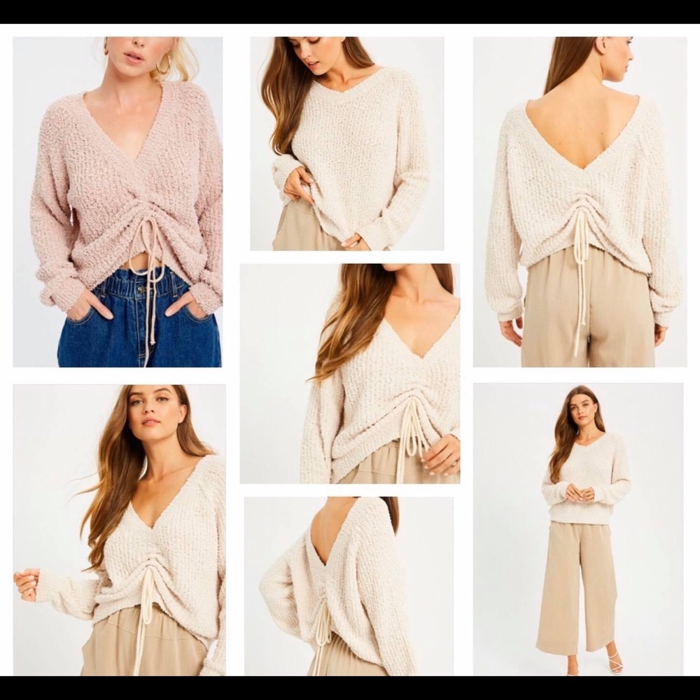 Listicle Ivory Reversible Sweater